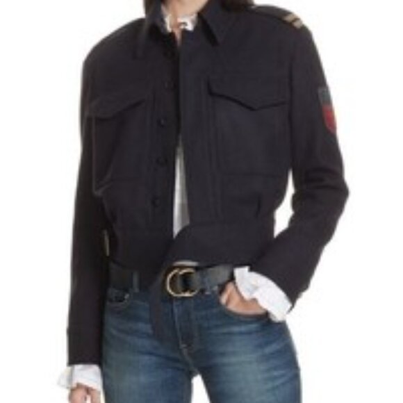 Rare Ralph Lauren Blue Label Wool Crop Jacket (M) - Picture 2 of 12